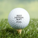 Best Grandpa by par Modern Typography Custom Name Golf Balls<br><div class="desc">Surprise your golf-loving grandpa with a meaningful and personalised gift – our "Best Grandpa by Par" Golf balls. This custom Golf balls combines modern typography with a heartfelt message that will touch his heart. Customise these Golf ball by adding the name of his grandchild or grandchildren, making it a truly...</div>