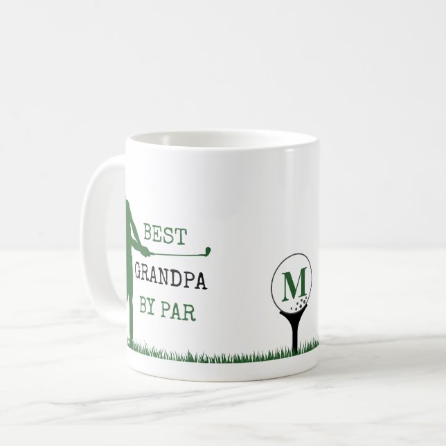 BEST GRANDPA BY PAR Monogram Golfer Coffee Mug (Front Left)