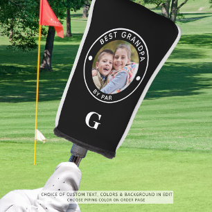 BEST GRANDPA BY PAR Monogram Photo Custom Golf Head Cover