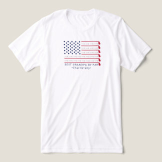 Best Grandpa By Par Patriotic Golf American Flag Tri-Blend Shirt