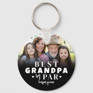 Best Grandpa By Par Photo Key Ring