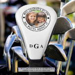 BEST GRANDPA BY PAR Photo Monogram Funny Golf Head Cover<br><div class="desc">For the special golf-enthusiast grandfather, create a unique photo golf head cover with the editable title BEST GRANDPA BY PAR - NO PUTTS ABOUT IT or your custom text and personalised with a picture and his monogram in your choice of font styles and text and colour combinations (shown in black...</div>