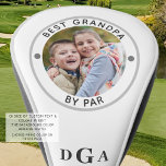 BEST GRANDPA BY PAR Photo Monogram Golf Head Cover<br><div class="desc">For the special golf-enthusiast grandfather, create a unique photo golf head cover with the editable title BEST GRANDPA BY PAR and personalised with a photo and his monogram. CHANGES: Change the text font style, colour, size and placement or circle frame and dot colours in EDIT. ASSISTANCE: For help with design...</div>