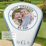 BEST GRANDPA BY PAR Photo Monogram Light Blue Golf Head Cover<br><div class="desc">For the special golf-enthusiast grandfather, create a unique photo golf head cover with the editable title BEST GRANDPA BY PAR and personalised with a photo and his monogram in an editable light blue colour and suggested light blue piping you can change on the order preference page. ASSISTANCE: For help with...</div>