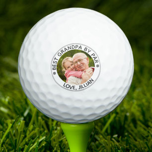 BEST GRANDPA BY PAR Photo Personalised Golf Balls