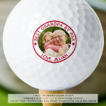 BEST GRANDPA BY PAR Photo Personalised Red Golf Balls<br><div class="desc">For the special golf-enthusiast grandfather, create a unique photo golf ball with the editable red title BEST GRANDPA BY PAR and your text. PHOTO TIP: For fastest/best results, choose a photo with the subject in the middle and/or pre-crop it to a square shape BEFORE uploading. Contact the designer via Zazzle...</div>