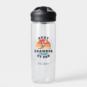 Best Grandpa By Par Retro Golfing Lover Papa Water Bottle