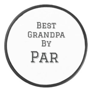 Best Grandpa by par simple father's grandfather gi Hockey Puck