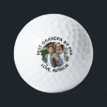 Best Grandpa by Par with Custom Photo Father's Day Golf Balls<br><div class="desc">Delight your golf-loving grandpa with a personalised gift that’s as special as he is! This custom golf ball features your favourite photo and the fun phrase "Best Grandpa by Par", topped off with a heartfelt message from the grandkids. It’s a unique keepsake that blends his passion for golf with the...</div>