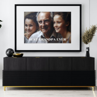 Best Grandpa Custom Photo Print
