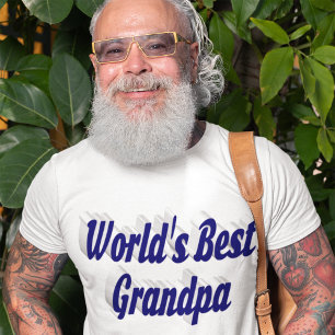 Best Grandpa dark blue text T-Shirt