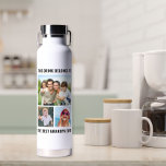 Best Grandpa Ever 3 Photo Water Bottle<br><div class="desc">Give the best grandpa ever a fun gift with this custom 3 photo water bottle. Easily personalise with three photos of his grandchildren and family. You can personalise "This Drink Belongs to" and "Best Grandpa Ever" to something similar in length such as "World's Best Grandpa" and whether he is called...</div>