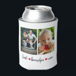 Best Grandpa Ever 4 Photo Custom Can Cooler<br><div class="desc">Make your Grandfather happy with this pretty and modern “Best Grandpa Ever” can cooler. It is a perfect gift for Father's Day, Birthday, Christmas or any occasion to show him how much you care and love him. Just add four favourite photos you want, and you will have a unique and...</div>