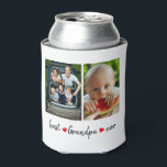 Best Grandpa Ever 4 Photo Custom Can Cooler<br><div class="desc">Make your Grandfather happy with this pretty and modern “Best Grandpa Ever” can cooler. It is a perfect gift for Father's Day, Birthday, Christmas or any occasion to show him how much you care and love him. Just add four favourite photos you want, and you will have a unique and...</div>