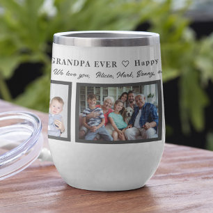 Best Grandpa Ever 5 photo collage personalized