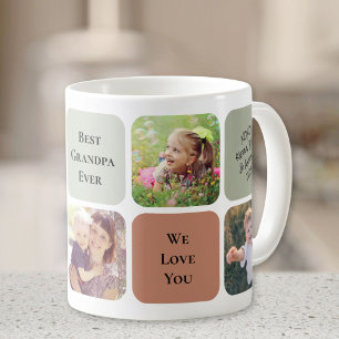 Best Grandpa Ever 5 Photos Coffee Mug
