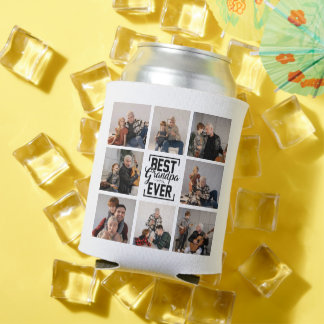 Best Grandpa Ever 8 Photo Collage Can Cooler