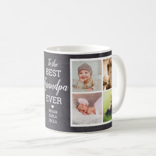 Best Grandpa Ever 8 Photo Collage Personalized Coffee Mug