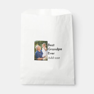 Best Grandpa ever add photo name classic elegant Favour Bag