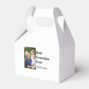 Best Grandpa ever add photo name classic elegant Favour Box