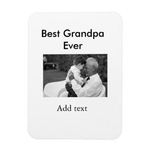 Best Grandpa ever add photo name classic elegant Magnet