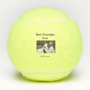 Best Grandpa ever add photo name classic elegant Tennis Balls