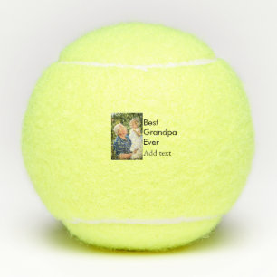 Best Grandpa ever add photo name classic elegant Tennis Balls