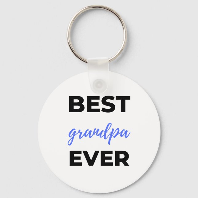 Best Grandpa Ever bl Key Ring (Front)