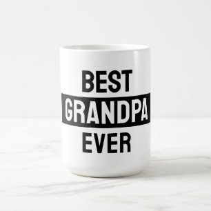 Best grandpa ever black and white Mug