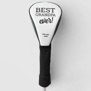 Best Grandpa EVER Black White Custom  Golf Head Cover