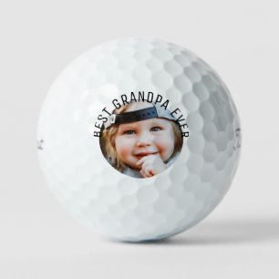 Best Grandpa Ever Child Photo Titleist Pro V1 Golf Balls