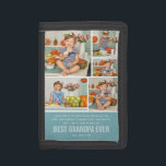 Best Grandpa Ever | Colour Block Photo Collage Trifold Wallet<br><div class="desc">Modern two toned colour block 5 photo collage. All colour ways can be changed. Featuring "Best Grandpa Ever" and room for custom message, names and/or year. These are Father’s Day gifts that are perfect for any dad. A gift that he will treasure for a lifetime! Can be customised for any...</div>