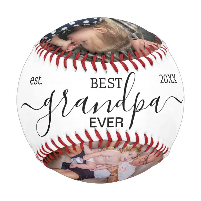 Best Grandpa Ever! Custom Father's Day Baseball  (Front)