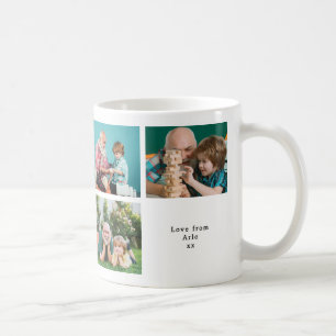 Best Grandpa Ever Custom Photo Collage White Coffee Mug