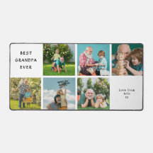 Best Grandpa Ever Custom Photo Collage White