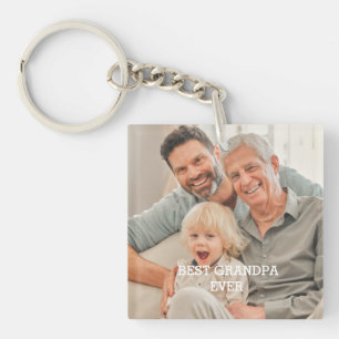 Best Grandpa Ever Custom Photo Create Your Own Key Ring