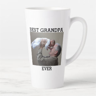 Best Grandpa Ever Custom Photo Create Your Own Latte Mug