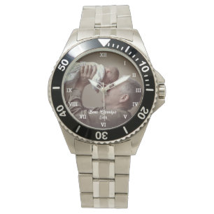 Best Grandpa Ever Custom Photo Create Your Own Pop Watch