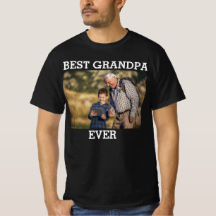 Best Grandpa Ever Custom Photo Create Your Own  T-Shirt