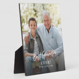 Best Grandpa Ever Custom Photo Gift From Grandkids Plaque