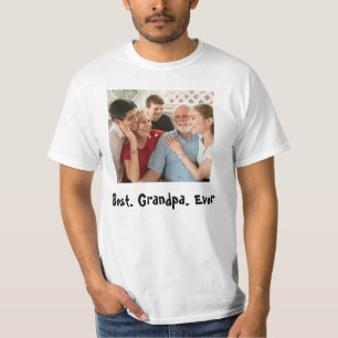 Best Grandpa Ever Custom Photo T-Shirt