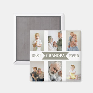 Best Grandpa Ever   Custom Photos Magnet