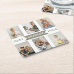 Best Grandpa Ever | Custom Photos Paper Coaster<br><div class="desc">"Make Grandpa's coffee table or man cave extra special with this personalised photo paper coaster! Featuring a bold "Best Grandpa Ever" design and space for your favourite photos, this coaster is both functional and heartfelt. Perfect for birthdays, Father’s Day, holidays, or just because—it’s a thoughtful gift from the grandkids that...</div>
