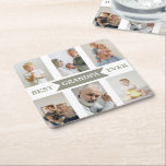 Best Grandpa Ever | Custom Photos Paper Coaster<br><div class="desc">"Make Grandpa's coffee table or man cave extra special with this personalised photo paper coaster! Featuring a bold "Best Grandpa Ever" design and space for your favourite photos, this coaster is both functional and heartfelt. Perfect for birthdays, Father’s Day, holidays, or just because—it’s a thoughtful gift from the grandkids that...</div>