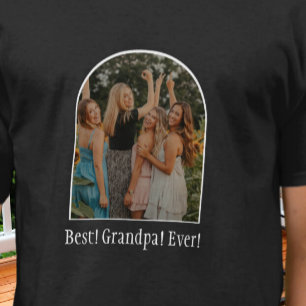 Best Grandpa Ever! Family Photo heart Custom T-Shirt