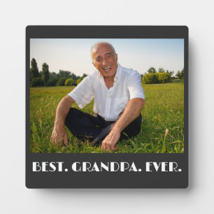 Best Grandpa Ever Family Photo Plaque