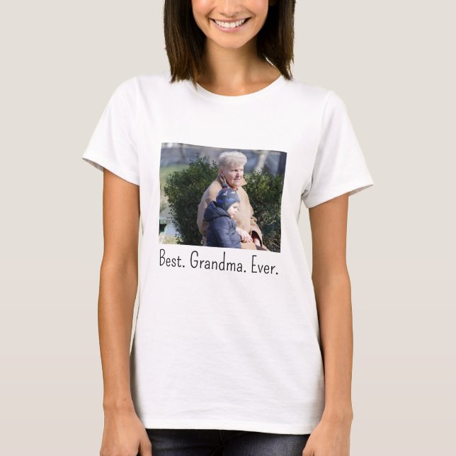 Best Grandpa Ever Family Photo T-Shirt (Front)