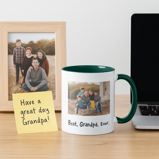 Best Grandpa Ever family photo theme Mug (Creator Uploaded)