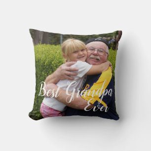 Best Grandpa Ever Fathers Day Photo Cushion