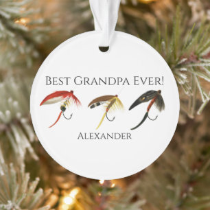 Best Grandpa Ever! Fly Fish Fishermen Flyfishing T Ornament